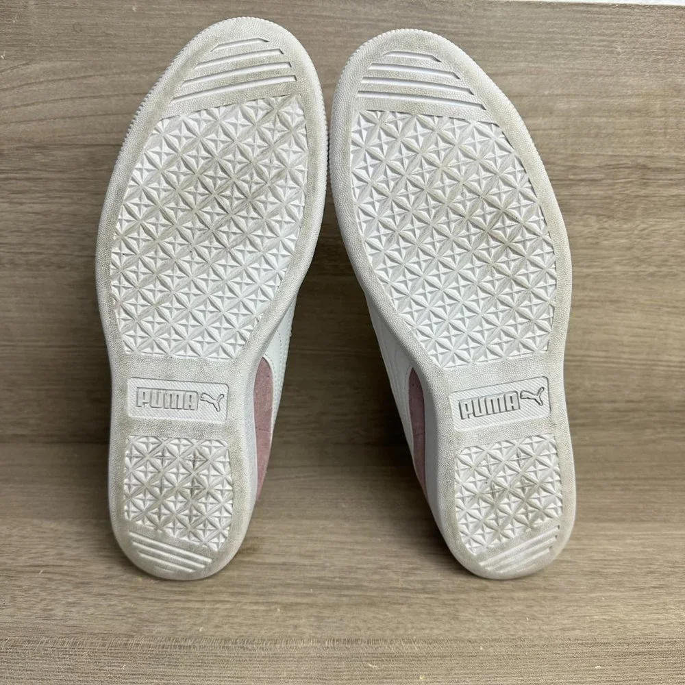 Puma Suede Sneakers Women's Size 8 Light Purple White Shoes - Picture 6 of 7